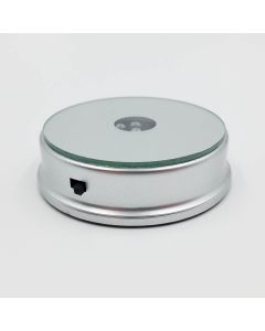 3" Round Battery Powered LED Silver Base