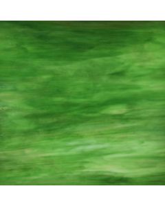 Wissmach Dark Green, White Opal Iridized Glass