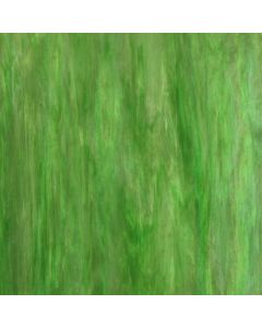 Wissmach Dark Green, White & Clear Wispy Iridized Glass