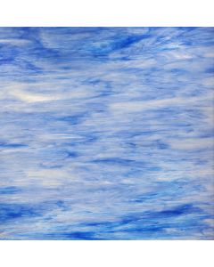 Wissmach Cobalt Blue, Opal and Crystal Wispy Glass