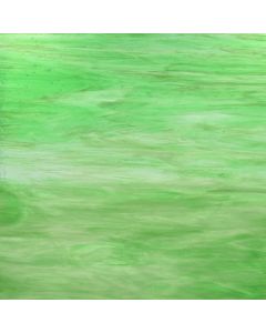 Wissmach Green, White & Clear Wispy Glass