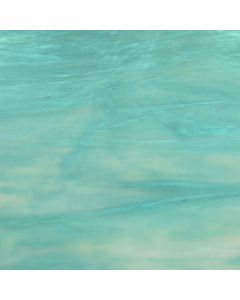 Wissmach Turquoise, White & Clear Wispy Glass