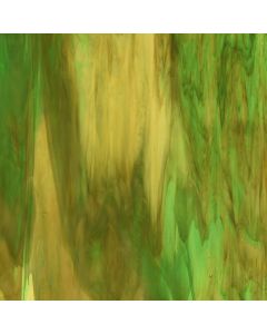 Wissmach Mystic Green, Amber & White Glass