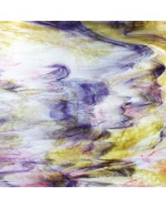Youghiogheny Ice White, Yellow, Purple, Gold Pink Stipple Glass