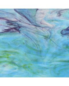 Youghiogheny Ice White, Green, Blue, Purple Stipple Glass