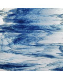 Youghiogheny Ice White with Sea Blue Opal Stipple Glass