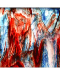 Youghiogheny Ice White, Red, Blue, Pink Stipple Glass