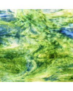 Youghiogheny Ice White, Greens Stipple Glass