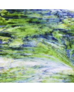 Youghiogheny Light Blue, Dark Green, Dark Blue Stipple Glass