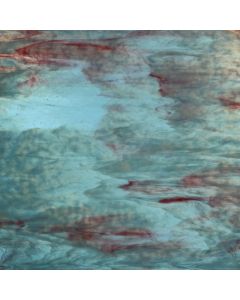 Youghiogheny Turquoise Ice, Dense White and Gold Pink Stipple Glass