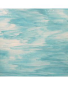 Wissmach White and Deep Sky Blue Fusible COE 96 Glass