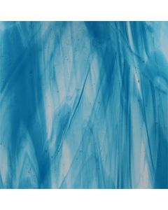 Wissmach Crystal and Dark Blue Streaky Fusible COE 96 Glass