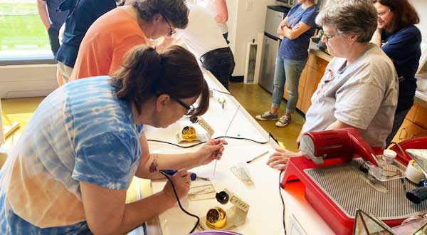 Warner Art Glass Soldering Demo